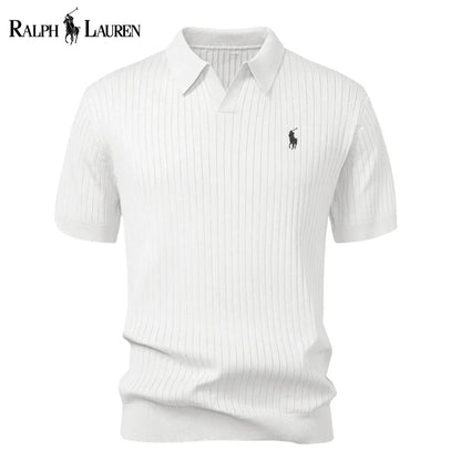 RL™ Stripe V Neck Knit Polo Shirt