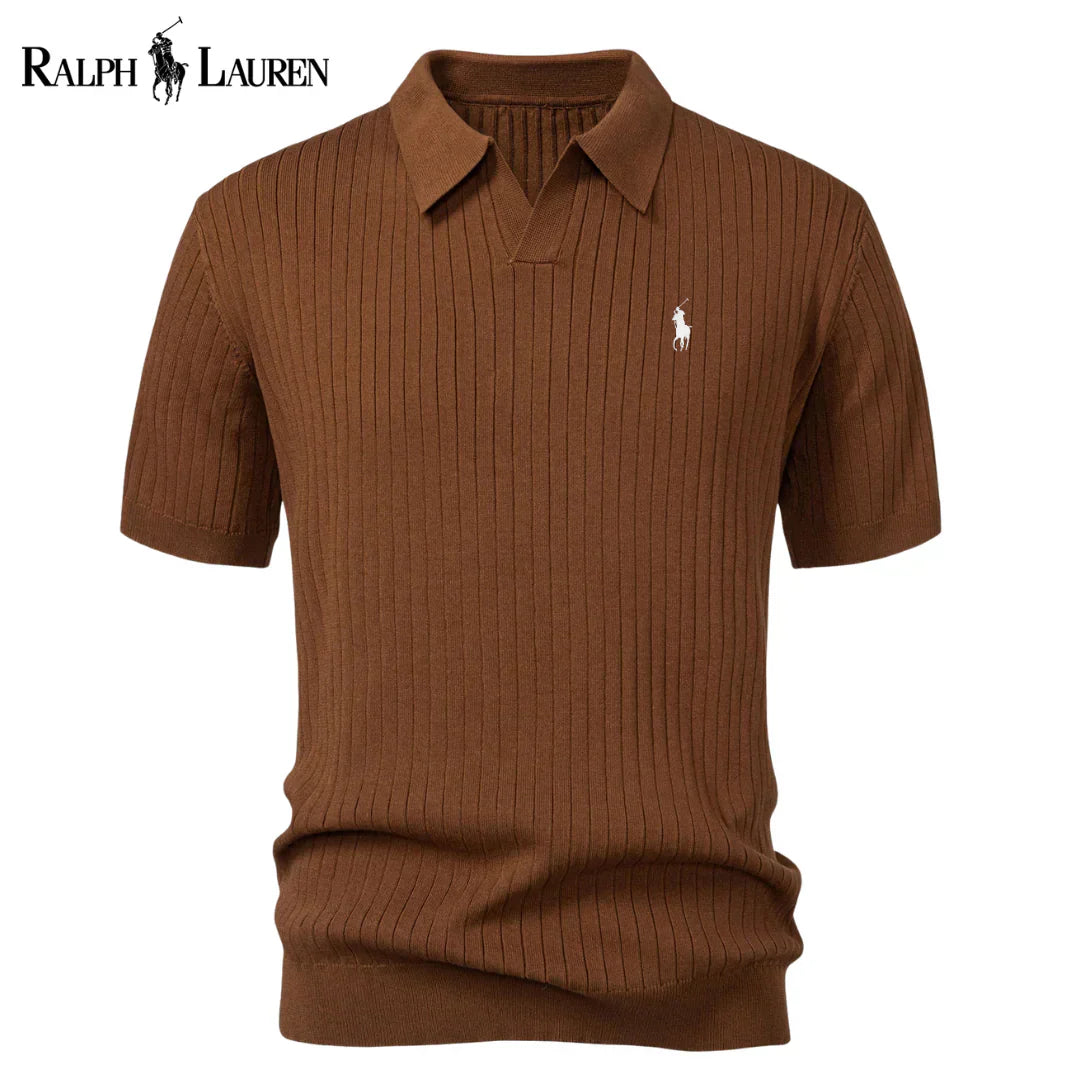 RL™ Stripe V Neck Knit Polo Shirt