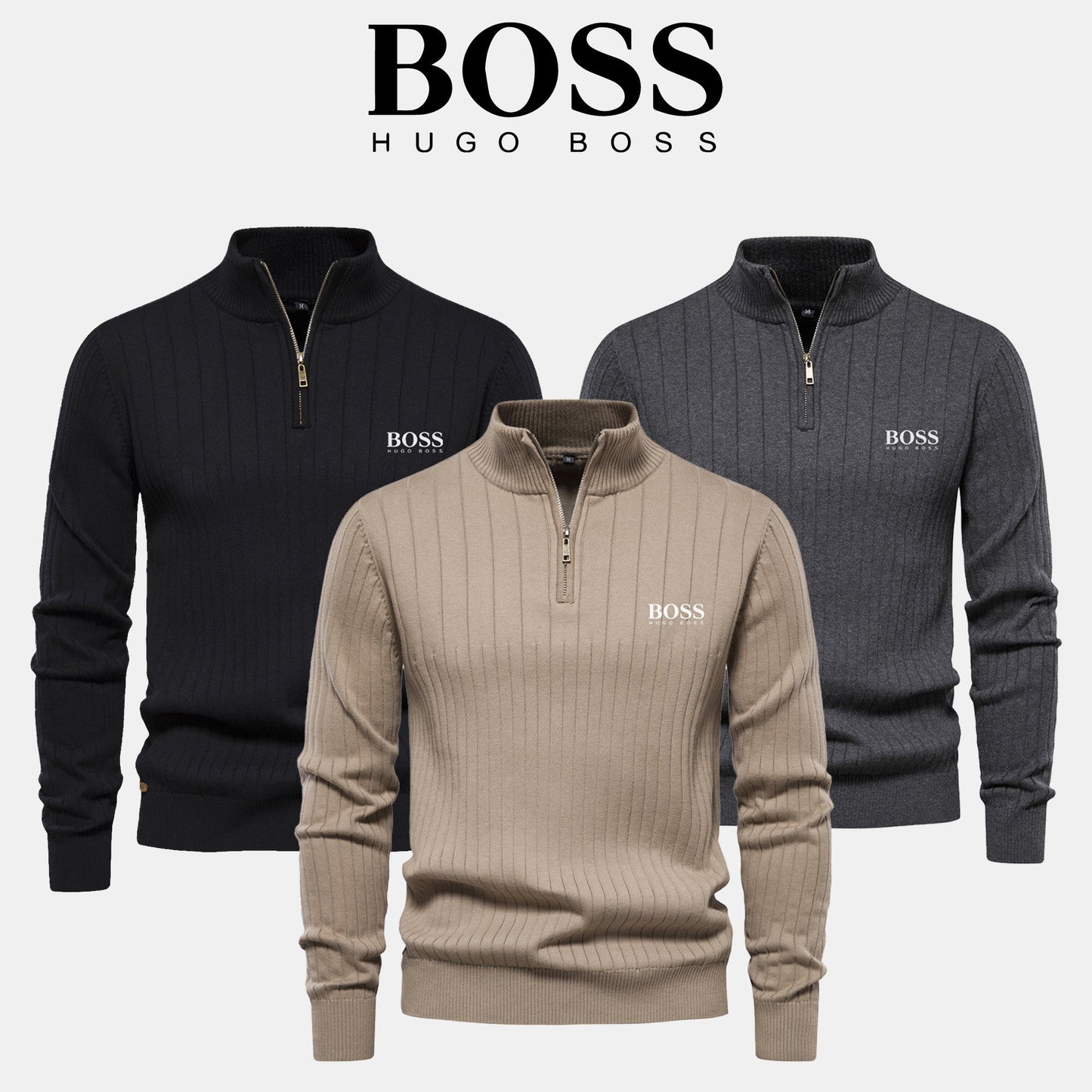 Men’s Zip Collar Sweater (CLEARANCE SALE)