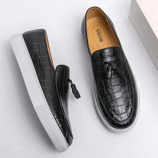 B0SS™ Croc Prestige - Luxe Tassel Loafers