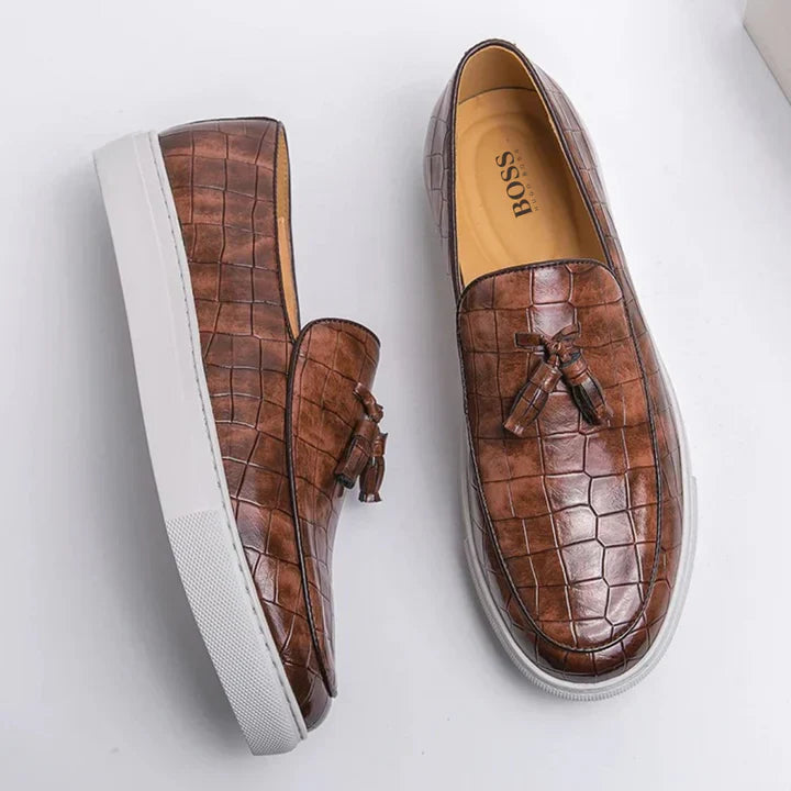 B0SS™ Croc Prestige - Luxe Tassel Loafers