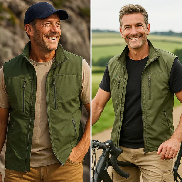 Vincent™ | Multi-Pocket Breathable Classic Cargo Gilet