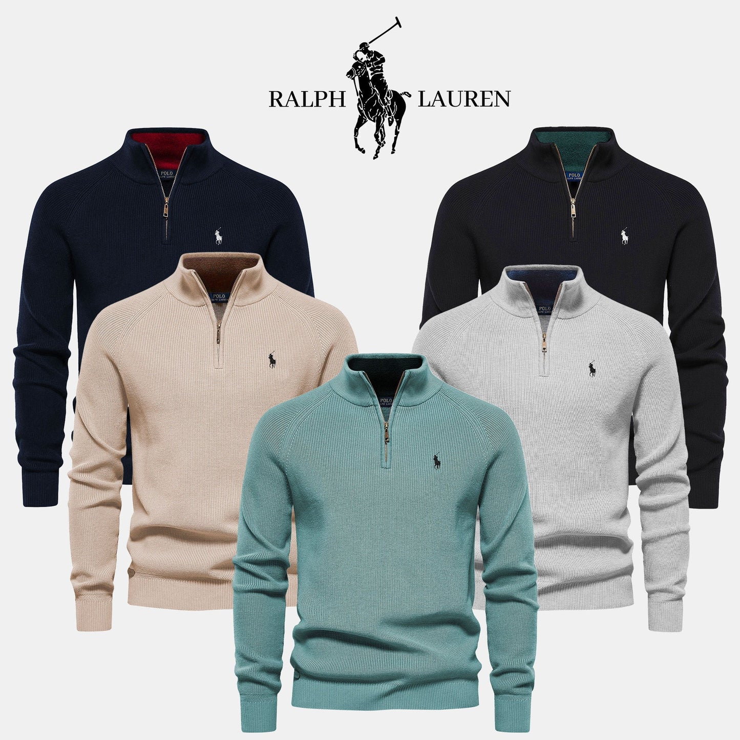 R&L Zipped Collar Sweater (CLEARANCE SALE)