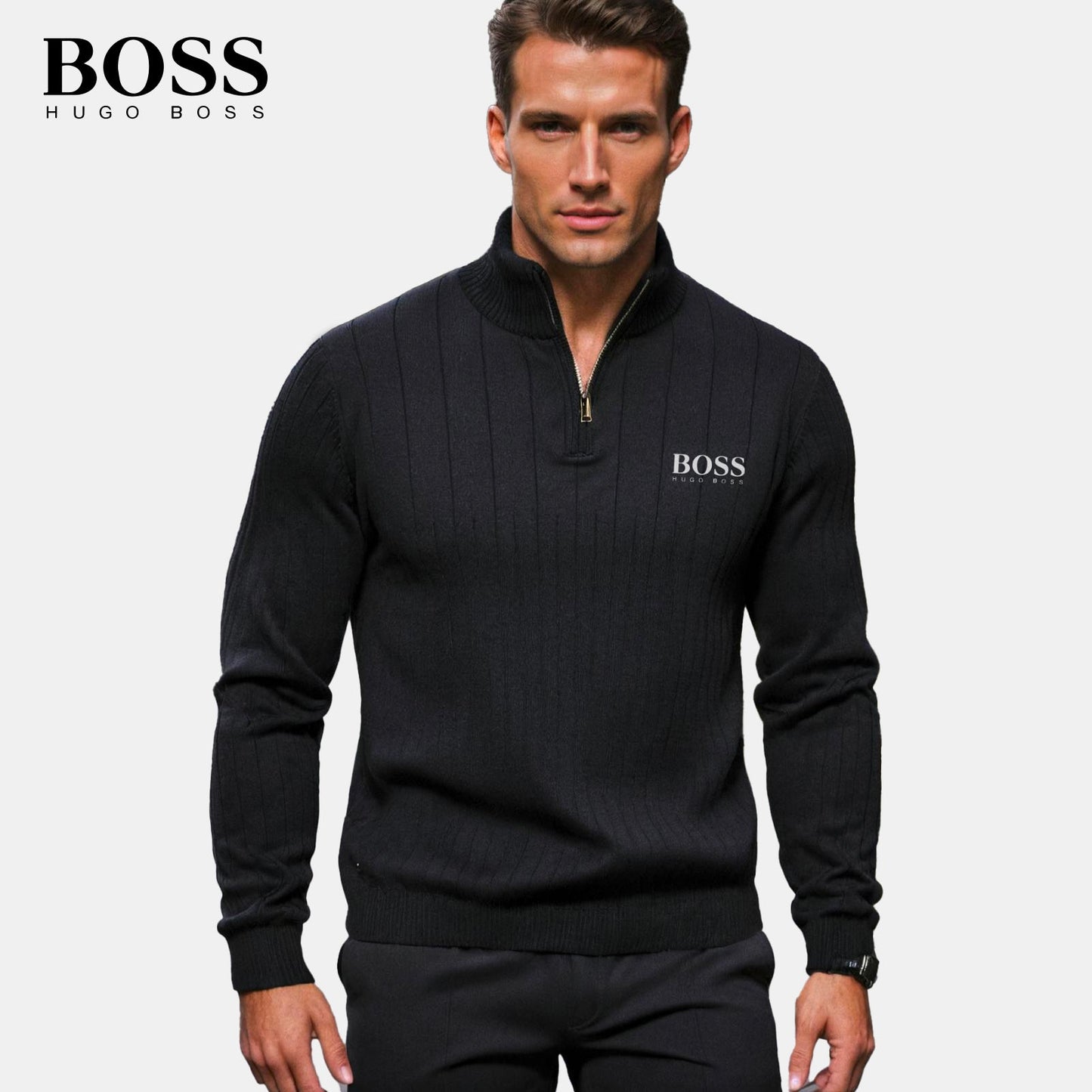 Men’s Zip Collar Sweater (CLEARANCE SALE)