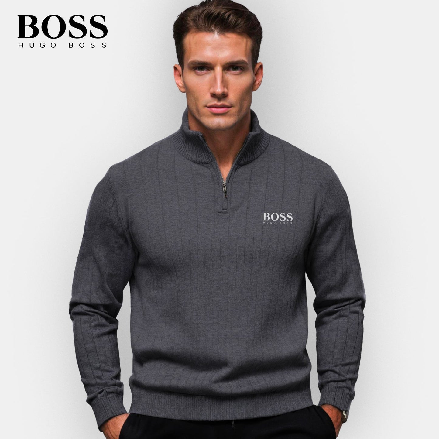 Men’s Zip Collar Sweater (CLEARANCE SALE)