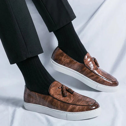 B0SS™ Croc Prestige - Luxe Tassel Loafers