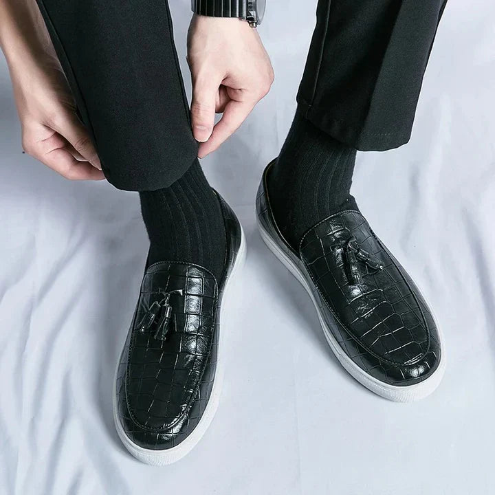 B0SS™ Croc Prestige - Luxe Tassel Loafers