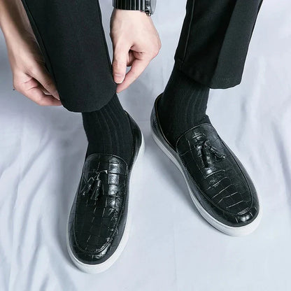 B0SS™ Croc Prestige - Luxe Tassel Loafers